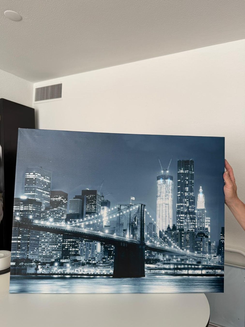 Posters & Illustrations: LED Bild New York Brooklyn Bridge 80x60cm mit Timer – D'occasion à Ormalingen par nomolnoi 7