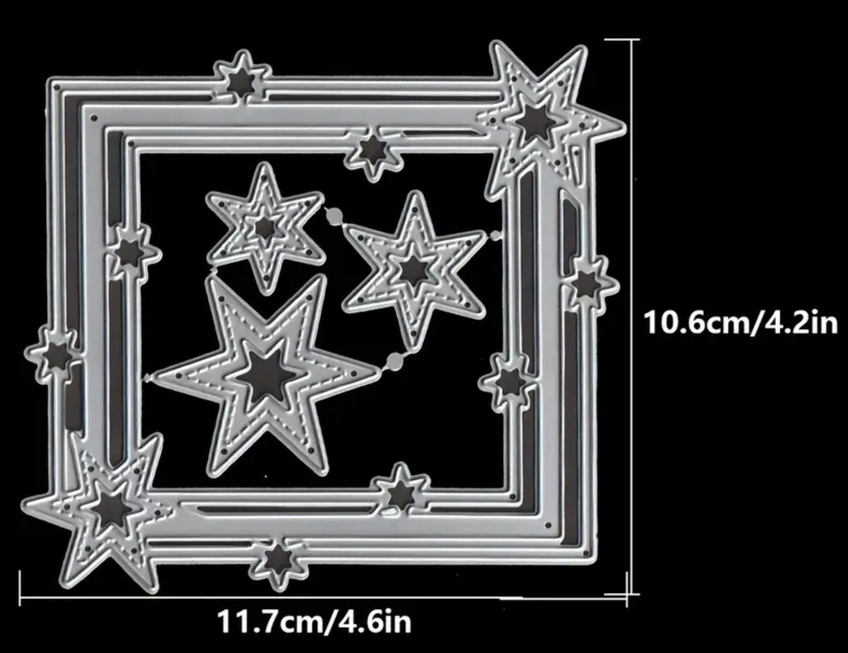 Sciablone: Rahmenform Sterne und einzelne Stern - Stanzschablonen – Nuovo e nell'imballaggio originale da Frenkendorf venduto da jazzplatten 1
