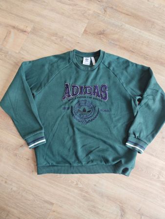 Adidas Pullover Grösse M dunkelgrün mit Stickerei