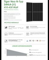 Tiger Neo N-Typ 410-430 Watt Modul JKM430N-54HL4-V