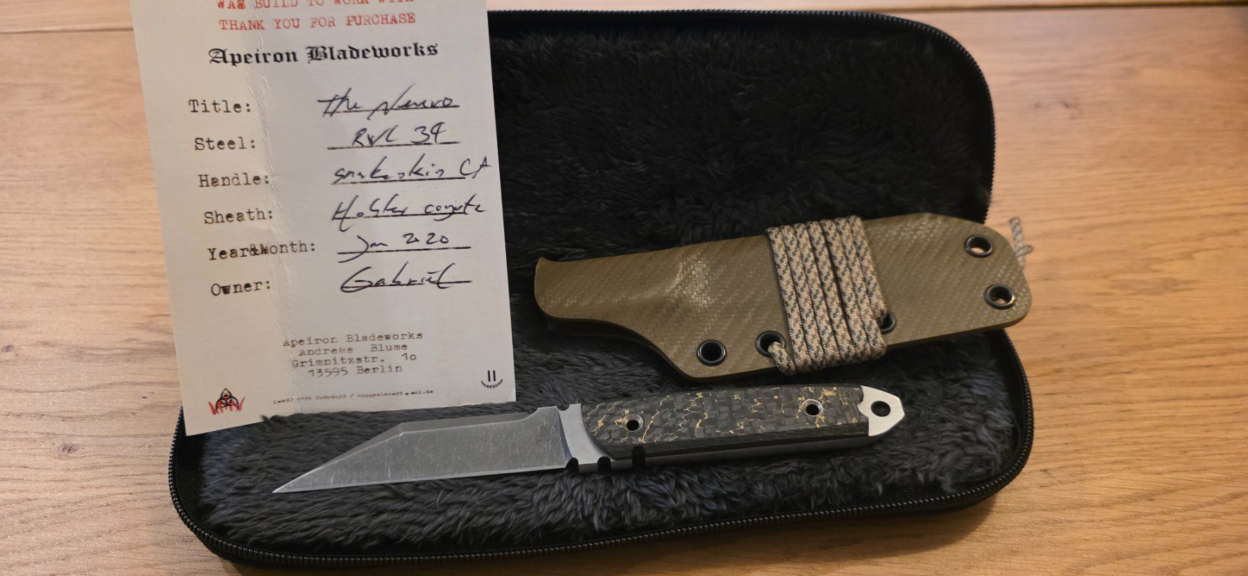 Couteaux militaires: Apeiron Bladeworks – D'occasion à Brunnen par san_9tbh