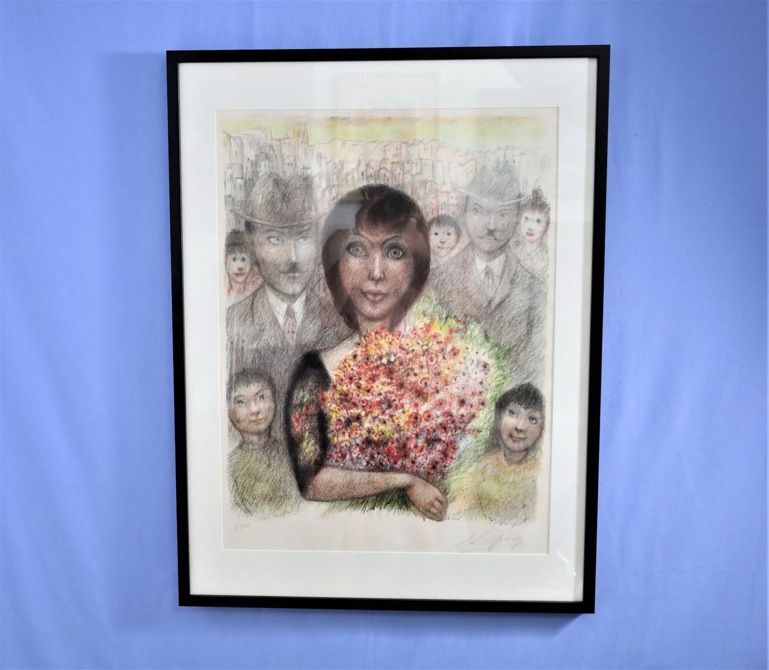 Grafica & Litografie: Edouard Goerg, Farblithographie "Le bouquet de la mariée". – Usato da Zug venduto da Kunst-Fundgrube