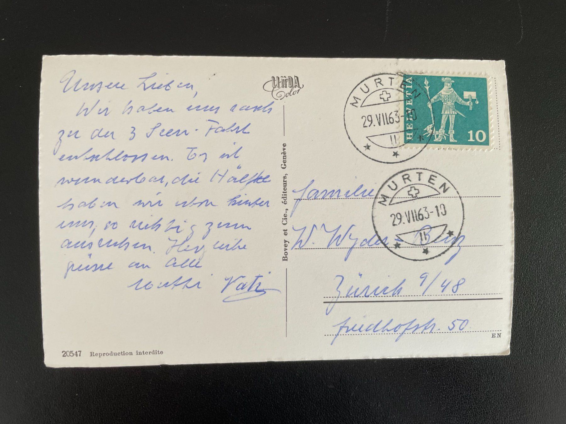 Cartoline postali: AK FR Souvenier de Morat / Murten – Usato da Thal venduto da Danny82 1
