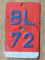 BL 72 - VELONUMMER - FAHRRADSCHILD - PLAQUE DE VELO - BL 72