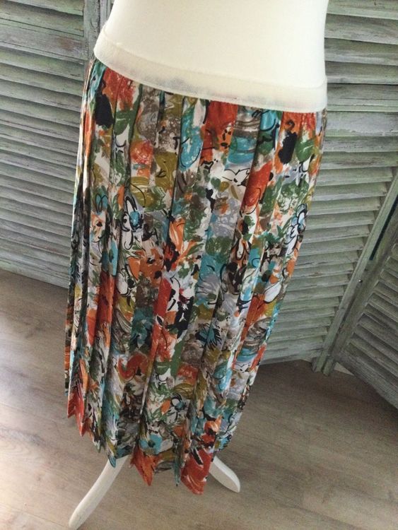 Jupe Femme Camaïeu Taille 40 Motifs Fleurs - Évasée, Très Bon état