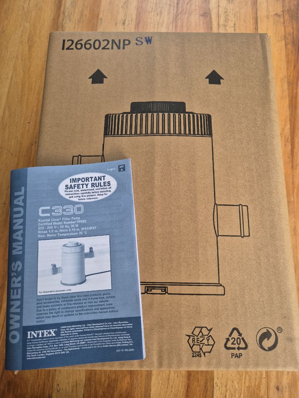Intex Accessori per Piscine: Intex Poolpumpe c330 – Nuovo e nell'imballaggio originale da Gunzgen venduto da fhja