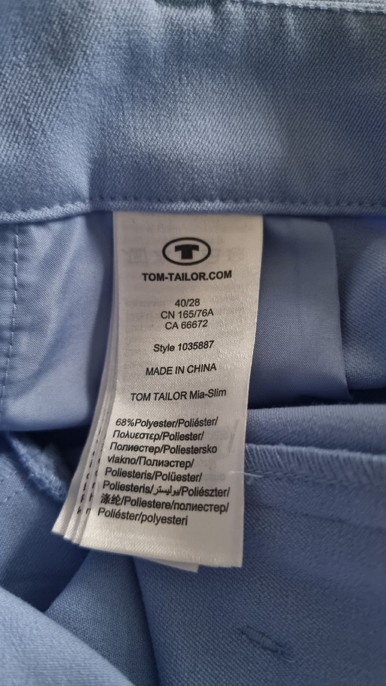 Tom Tailor Pantaloni: Tom Tailor Mia Slim Hose Gr. 40/28 Hellblau neu. – Nuovo e nell'imballaggio originale da Rüthi (Rheintal) venduto da Nicoleodion 4