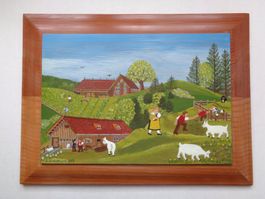 APPENZELLER BILD SIGNIERT BAUERNMALEREI NAIVE MALEREI