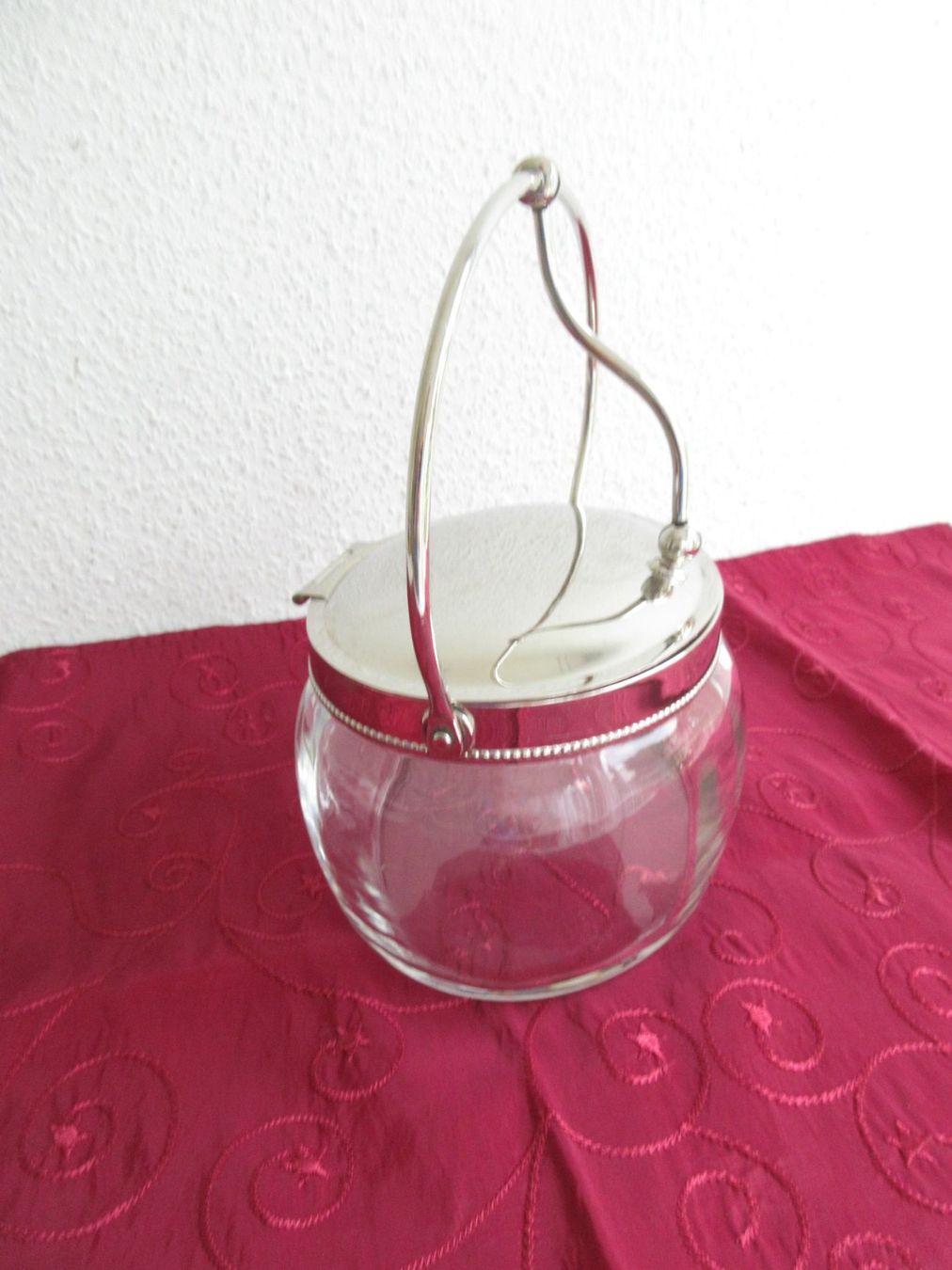 Bicchieri: Biscuit /Konfekt Dose aus Glas mit Deckel, oval – Usato da Binningen venduto da Oldfashion 3