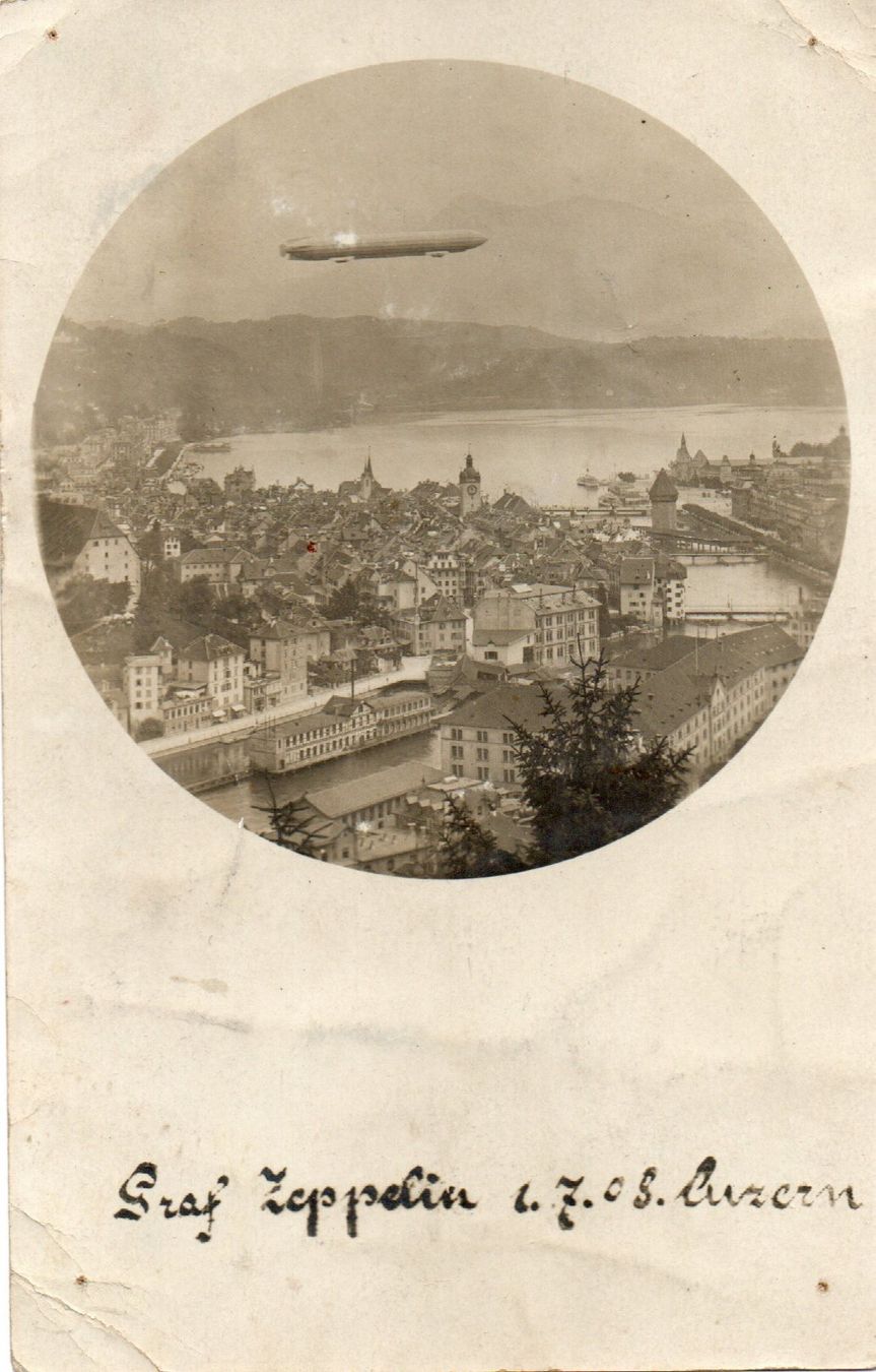 Cartoline postali: Graf Zeppelin ob Luzern – Usato da Melano venduto da pisonsdro