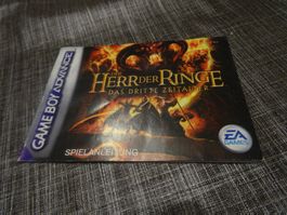 Anleitung zu Der Herr Der Ringe - Das dritte Zeitalter GBA
