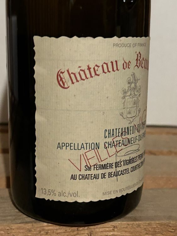 Châteauneuf-du-Pape blanc Vieilles Vignes 1998 Beaucastel 3