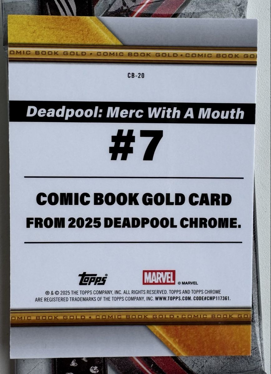 Topps Carte collezionabili: Marvel 2025 Topps Chrome Deadpool – 7er Insert/Refractor Set – Nuovo e nell'imballaggio originale da Wittenbach venduto da dan_jzf2 2