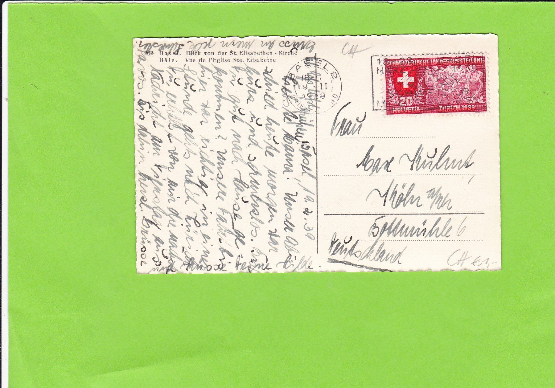 Cartoline postali: Basel – Usato da St. Peterzell venduto da neckertal 1