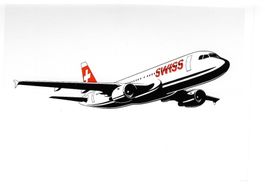 SWISS Postkarte  ✈  Airbus A-320-214