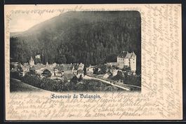 Valangin, Ortsansicht aus der Vogelschau