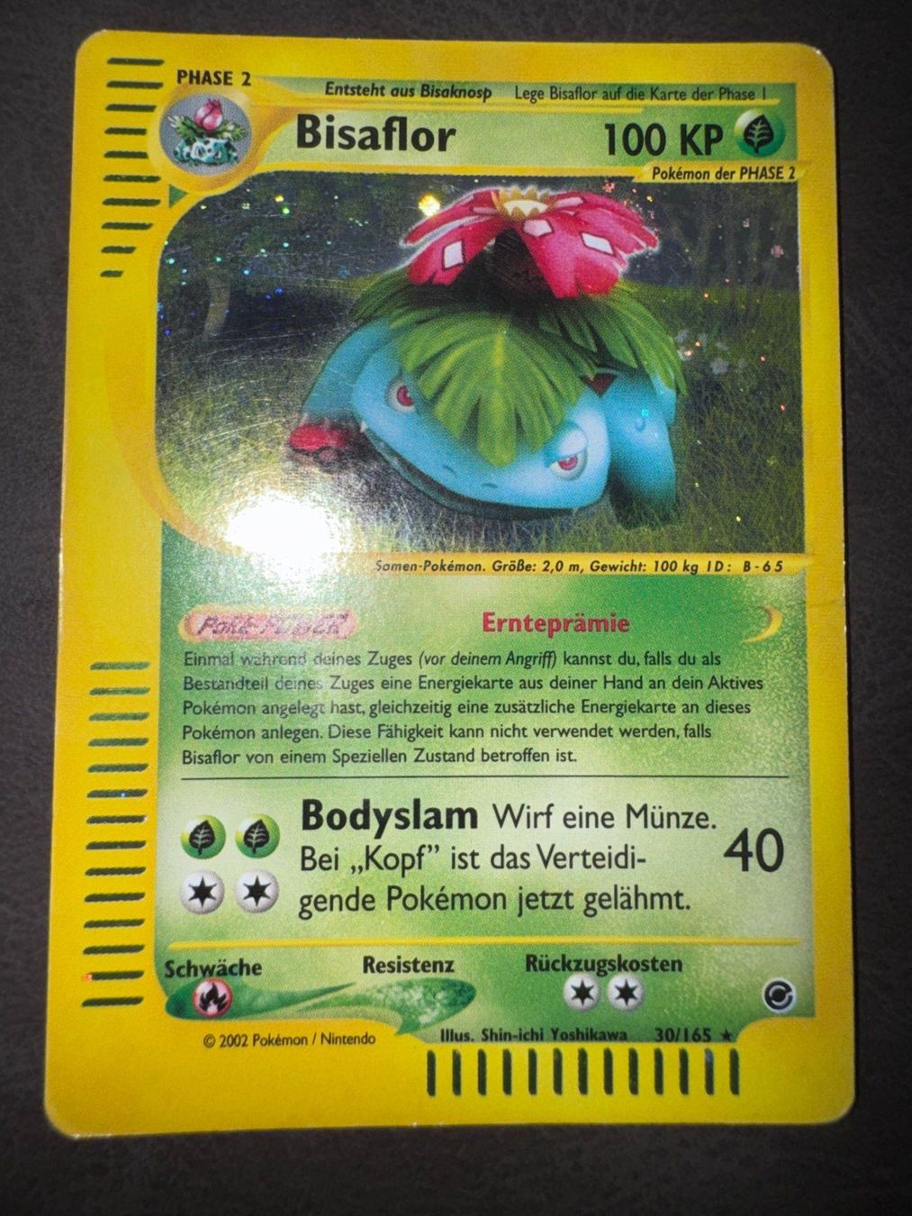 Pokémon Sammelbilder & Trading cards: Pokemon Bisaflor Holo 30/165 - Expedition - DE – Gebraucht aus Erstfeld von PokeSandero 1