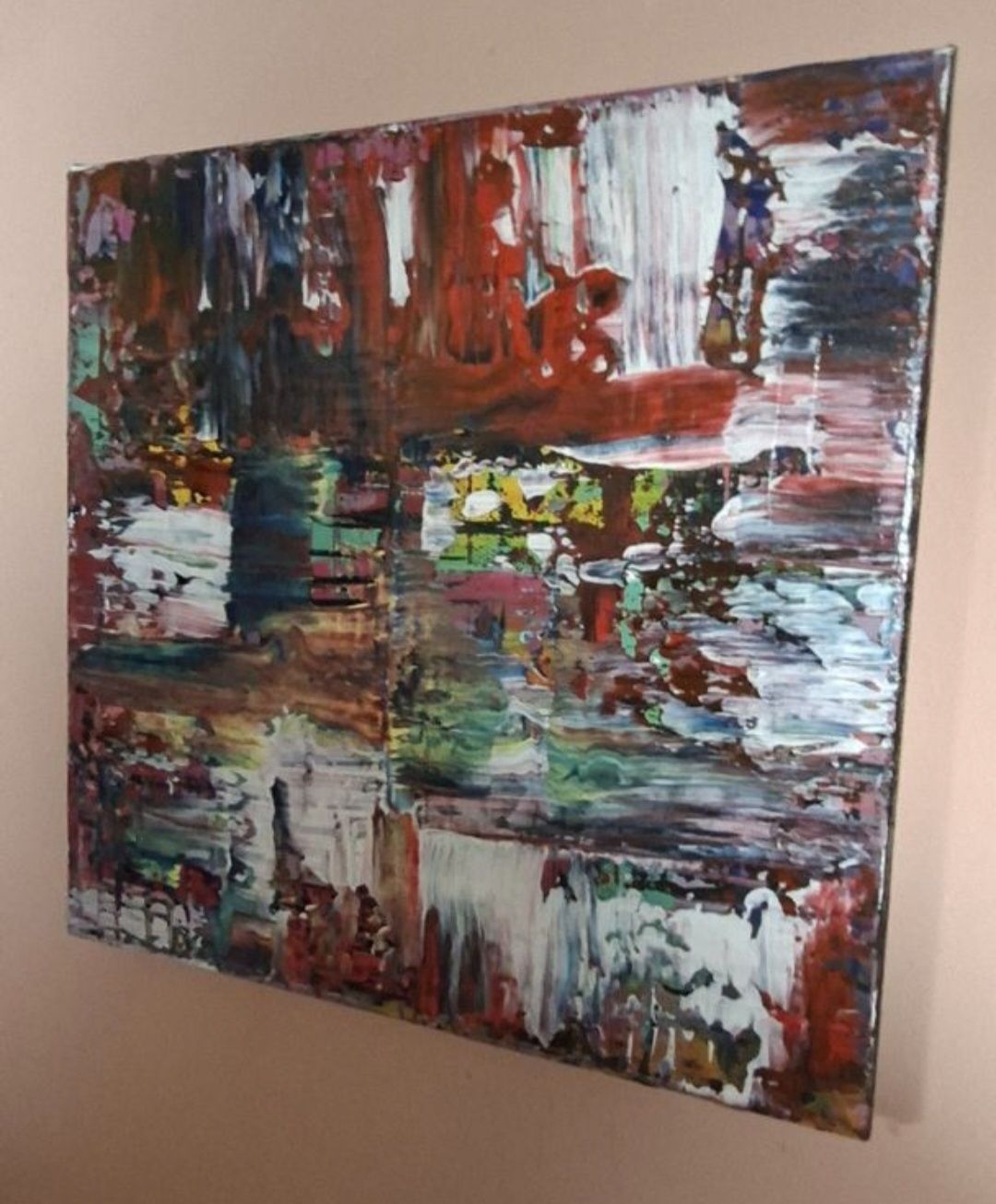 Dipinti: Gemälde Abstrakt handmade 25×25 – Nuovo (secondo la descrizione) da Riehen venduto da Steinbock1970 1