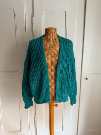 ZERO - Strickjacke türkisfarben L