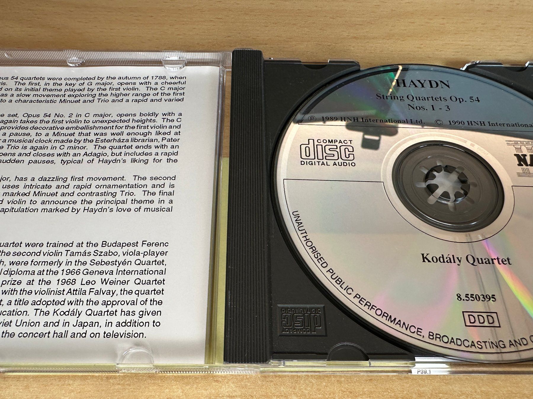 CD: C3 Haydn Kodály Quartet – String Quartets Op. 54, Nos. 1 - 3 – Usato da Rikon im Tösstal venduto da Alpenmutz 2