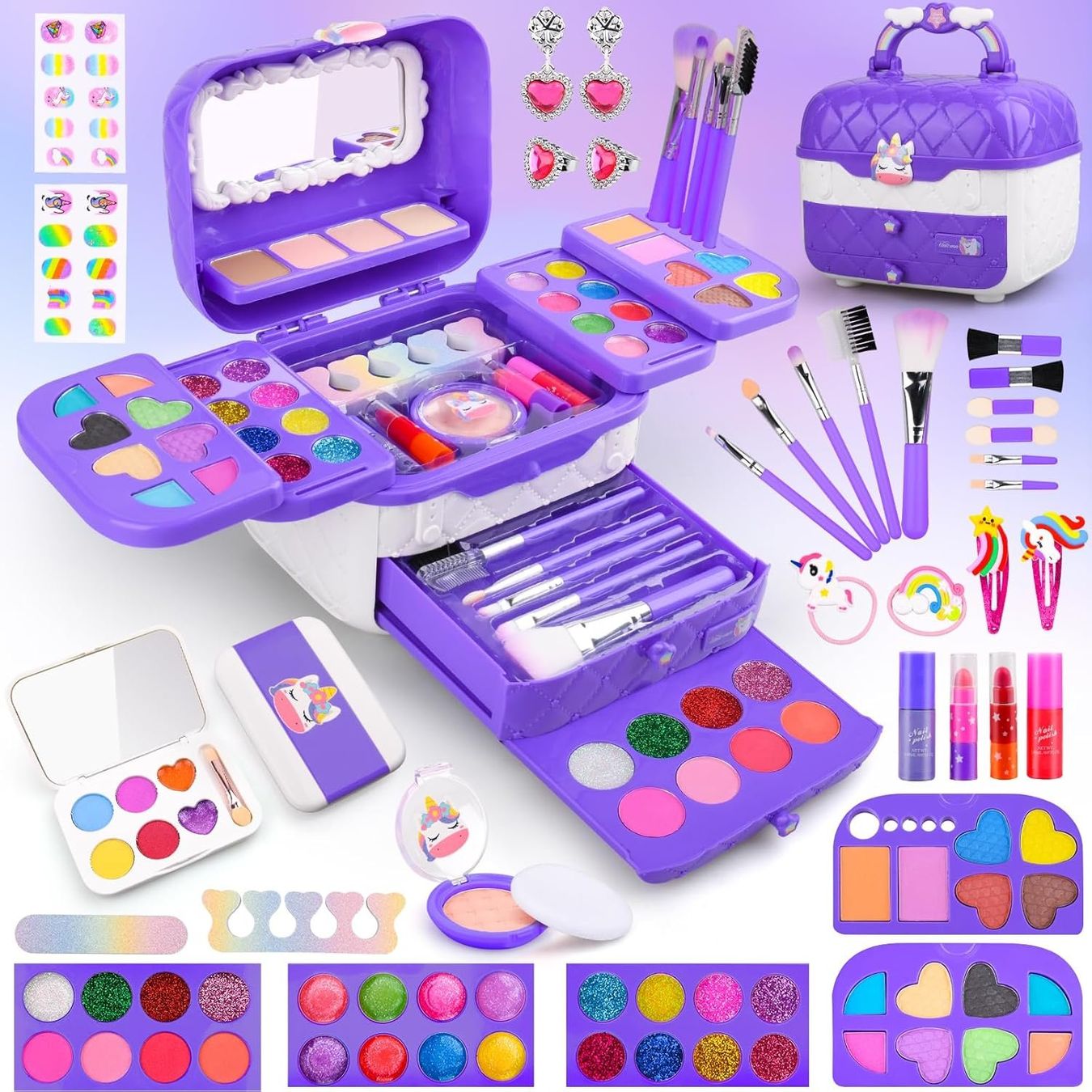 Make-up: 80PCS Waschbar Schminke Kinder Schminkset Mädchen – Nuovo (secondo la descrizione) da Thun venduto da nuonuo