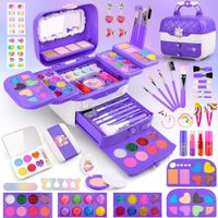80PCS Waschbar Schminke Kinder Schminkset Mädchen