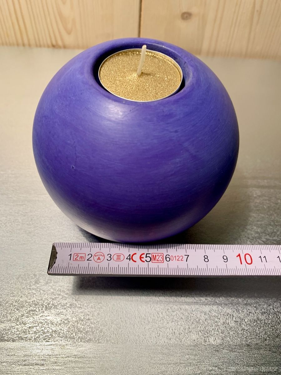 Kerzenständer: Kerzenhalter Kugelform violett – Neu (gemäss Beschreibung) aus Erlenbach ZH von Ritschly 1