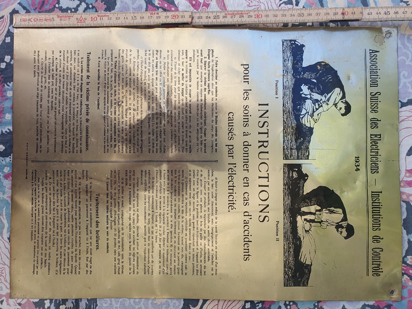 Foto & Immagini: Affiche de sécurité électrique 1934 – Usato da Biel/Bienne venduto da jms_t662