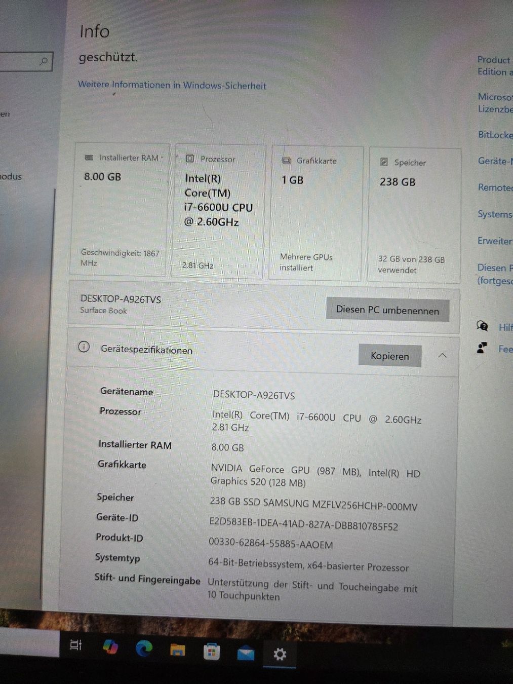 Microsoft Notebook: Microsoft Surface Book i7 8GB 256GB SSD – Usato da Oberhasli venduto da General-Dealer 7