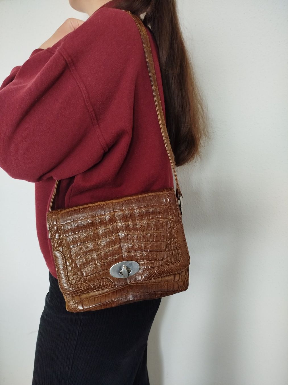 Borse da donna: Vintage Damentasche aus echtem Krokodilenleder – Usato da Rupperswil venduto da Annet.Dann888 8