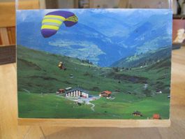 Fideris Heuberge Prättigau Gleitschirm Postkarte  2