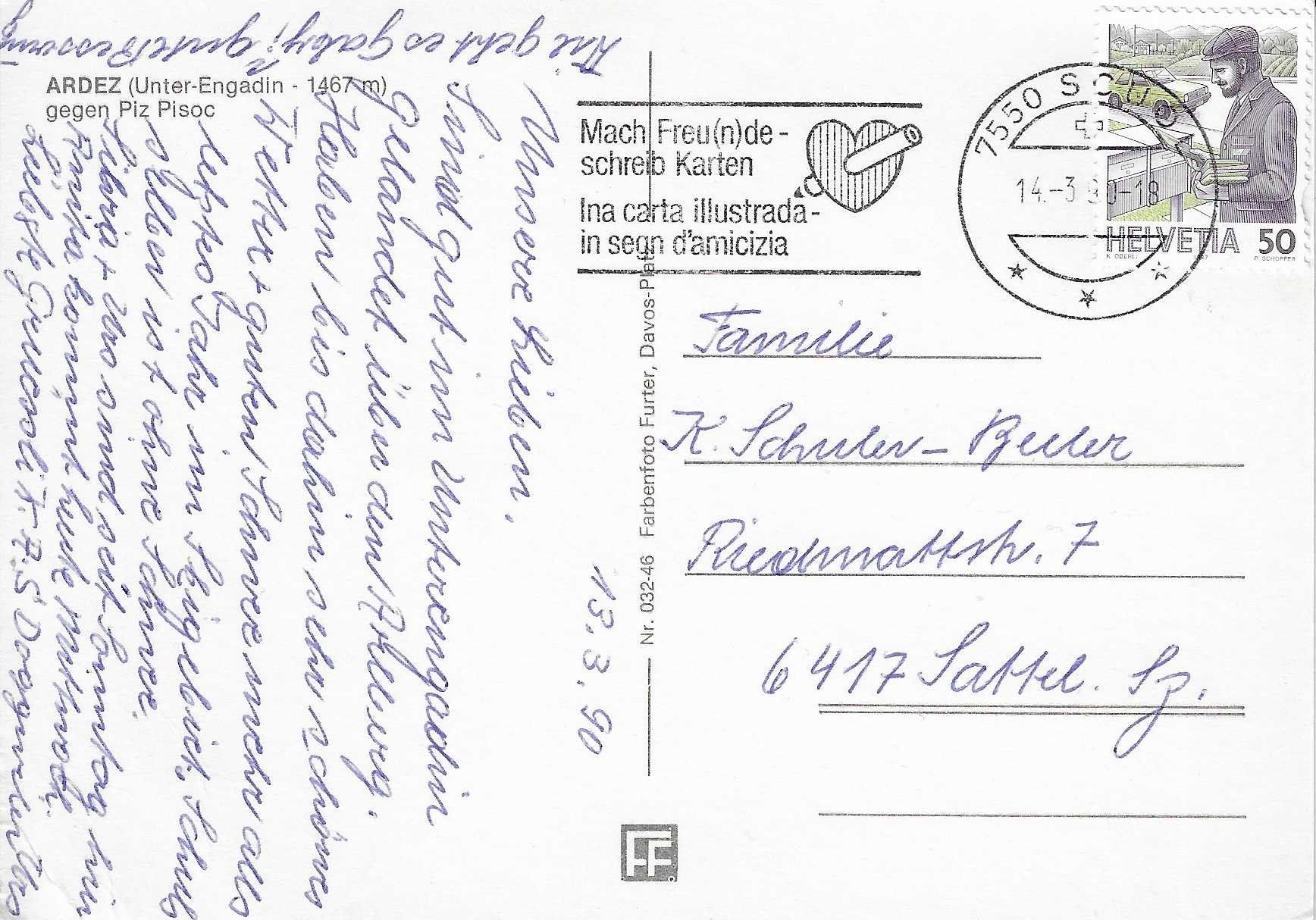 Cartoline postali: Ardez GR – Usato da Rothrist venduto da Stranglehold 1