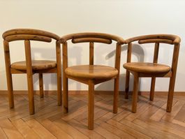 3x Vintage Stühle Brutalismus, Rainer Daumiller?