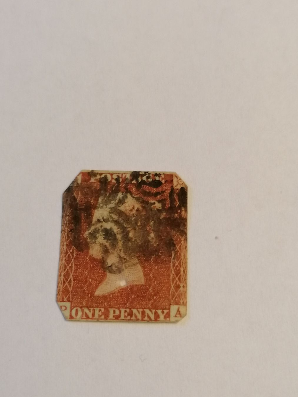 Alle Briefmarken: One Penny red 1841, Platte 10 – Gebraucht aus Happerswil von tschergi