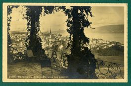 Wädenswil von der Schlossterrasse aus gesehen, 1916