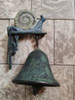 Türklingel Schnecke mit Glocke, Eisen, ca. 25 cm