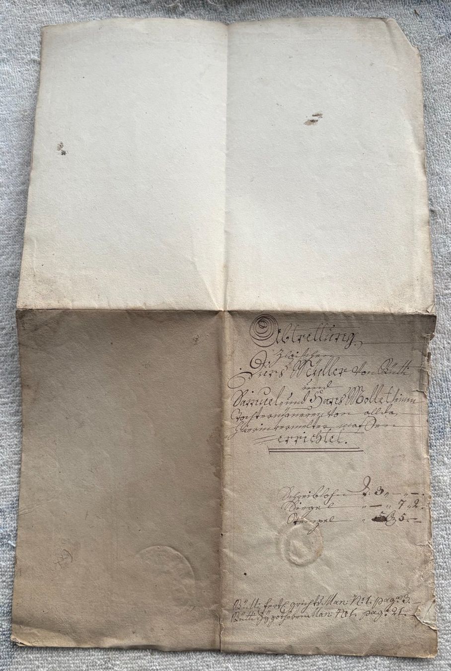 Documenti: ANTIKES DOKUMENT 1807 – Usato da Ostermundigen venduto da crazy-horse-1840 1