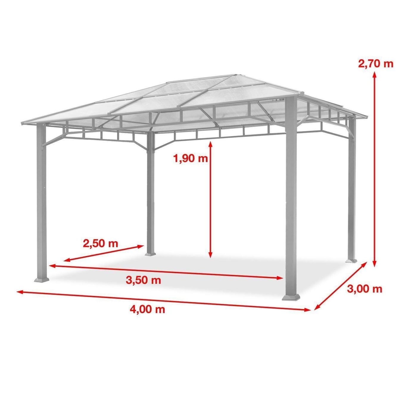 Gartenhäuser & Gewächshäuser: TOOLPORT Gartenpavillon 3x4 m Alu – Neu und originalverpackt aus Bottighofen von zaap 2
