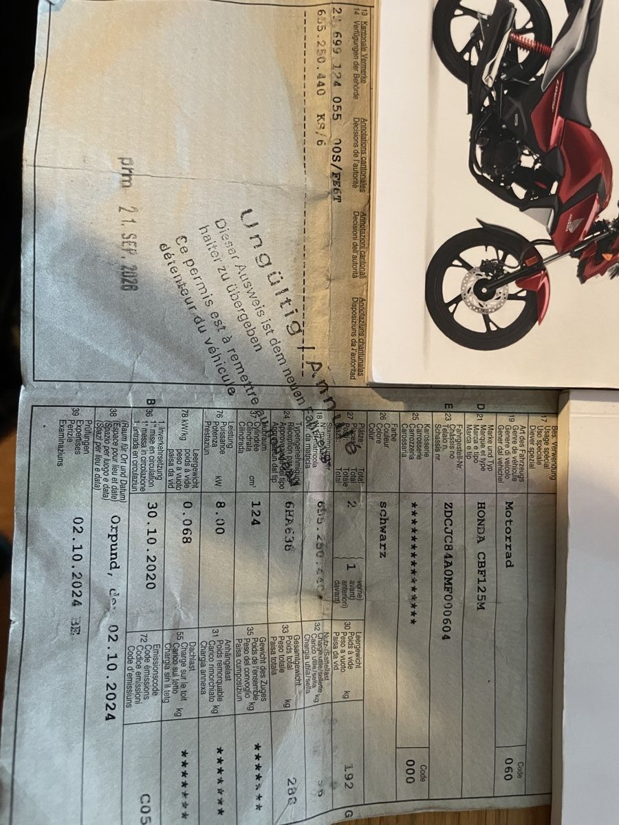 Honda Strada: Honda CBF125M (Unfallfahrzeug) – Usato da Gerolfingen venduto da ram_mdy2 9