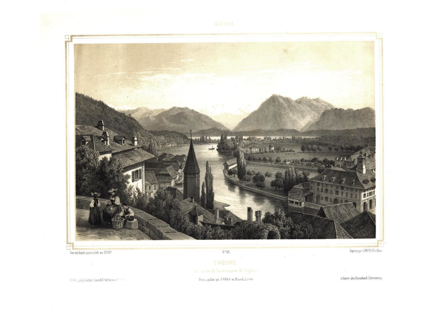 Stiche: Thun Tonlithographie von Deroy – Gebraucht aus Rafz von Helvet32