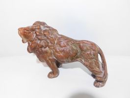 Rar TERRAKOTTA-SKULPTUR LÖWE MADE IN ITALY 1930er