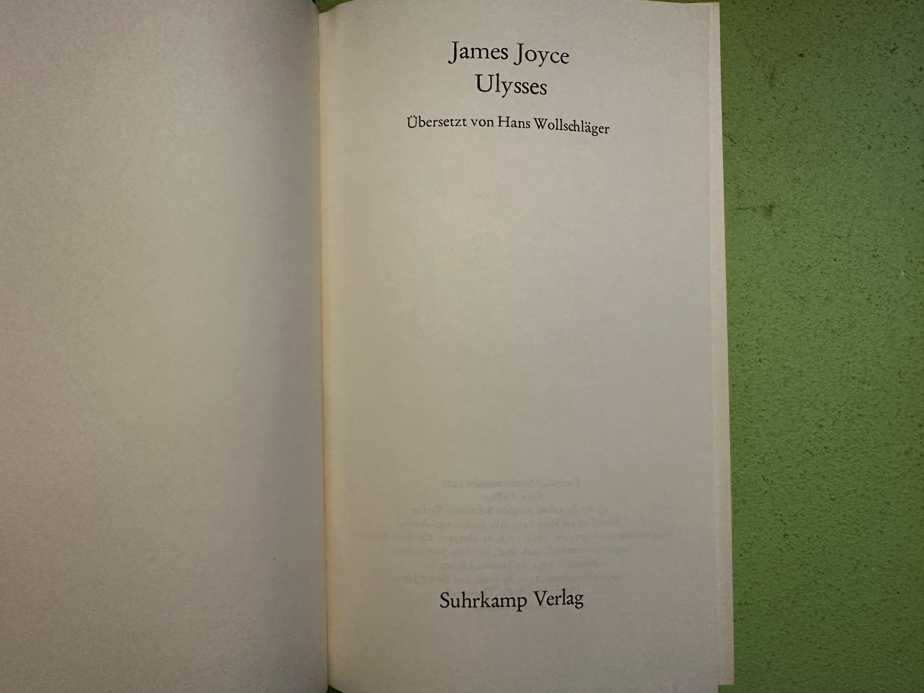 Bücher: James Joyce: Ulysses. 1979 – Gebraucht aus Zürich von allp 3