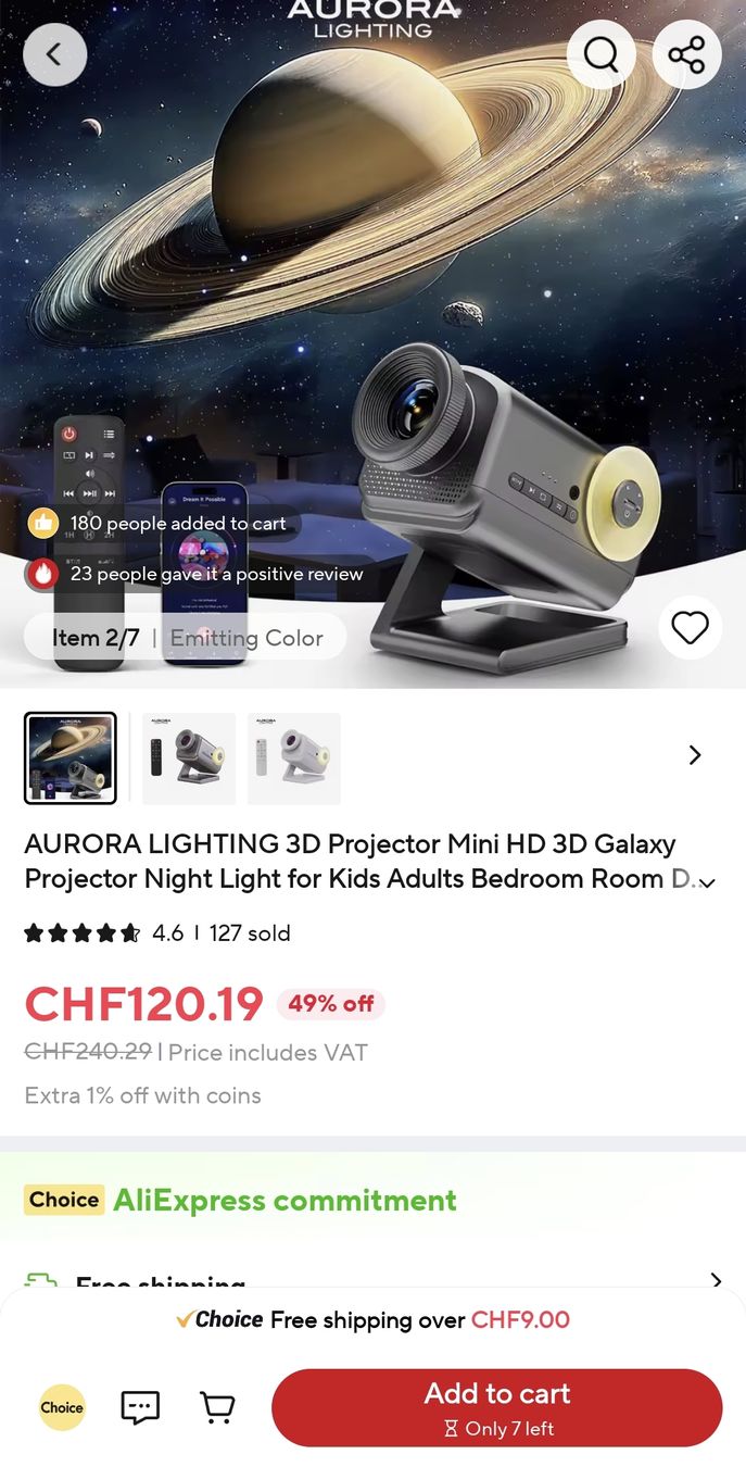 Proiettori: AURORA LIGHTING 3D Projector – Nuovo (secondo la descrizione) da Zürich venduto da kirkfdjg 3