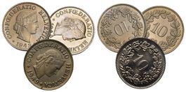 Schweiz 1943+1944+1949