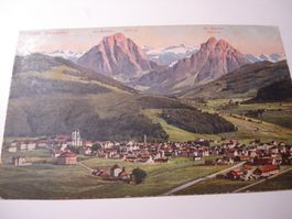 Karte Einsiedeln, 1921, farbig, gelaufen