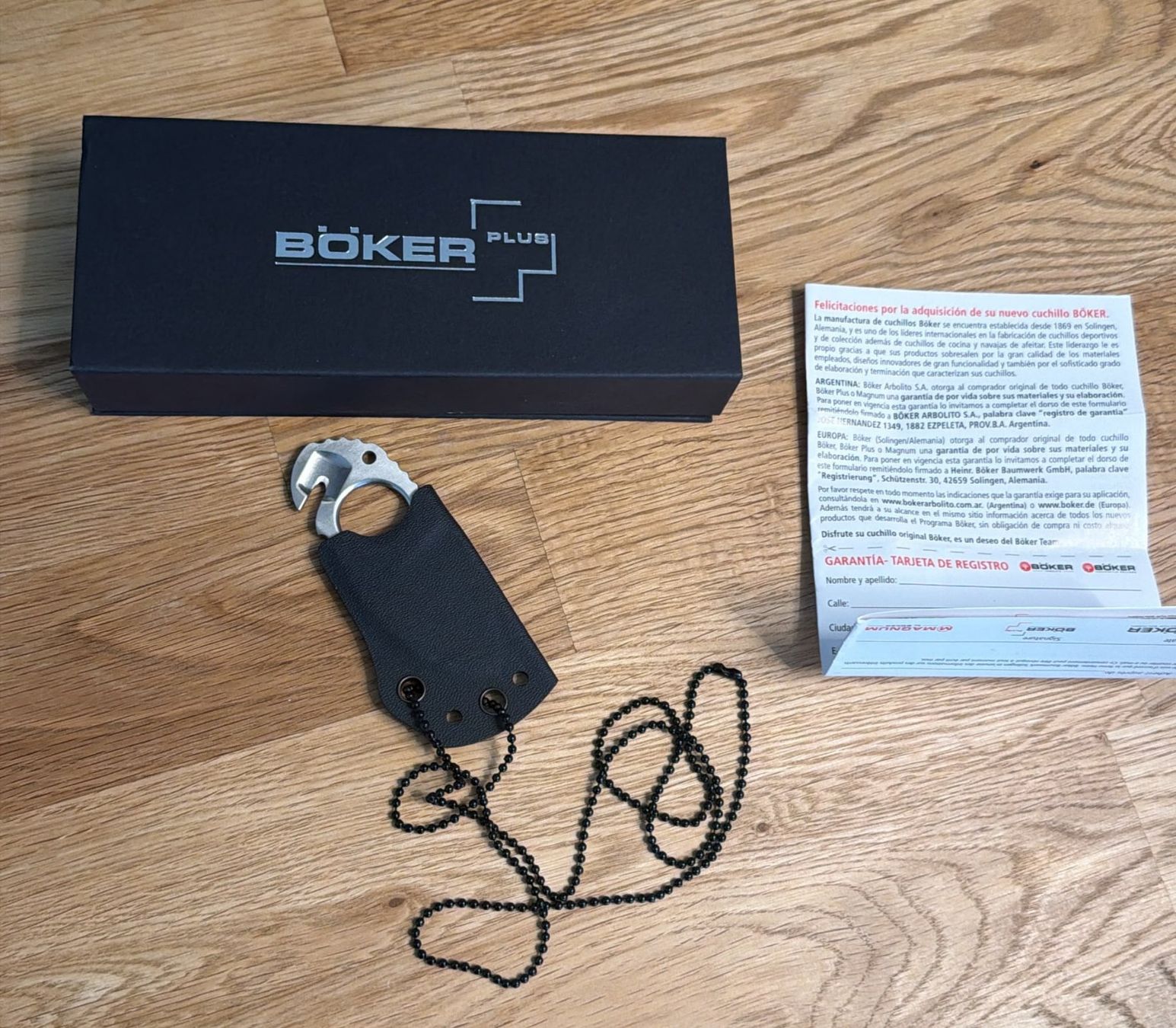 Zubehör: BÖCKER PLUS AMMONIT IWA 2016 NACKENMESSER – Neu und originalverpackt aus Zürich von Frei-Occasionen