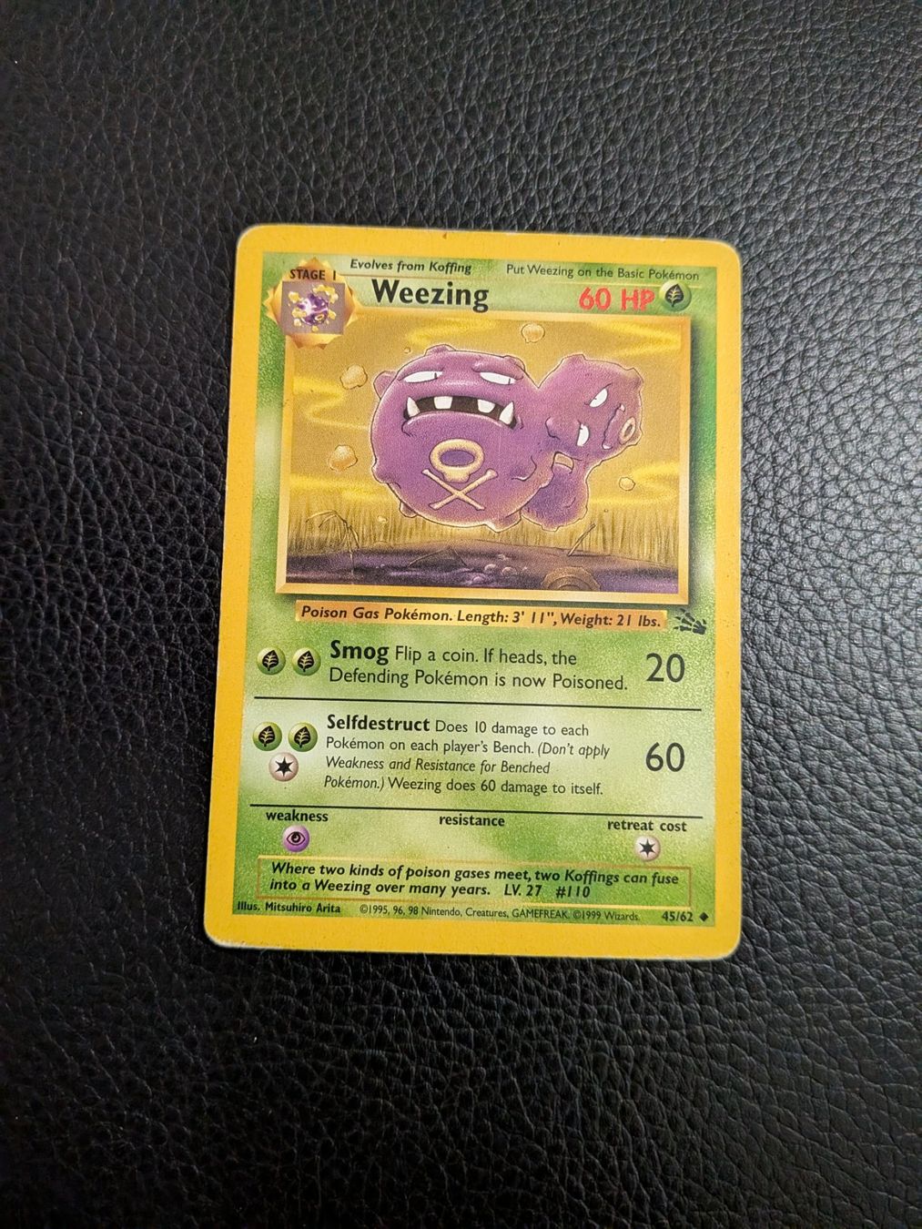 Pokémon Carte collezionabili: Fossil Weezing 45/62 Ab 1 – Usato da Paradiso venduto da Pkmn10