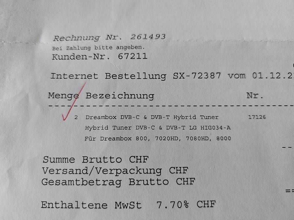 Récepteurs: Dreambox Hybrid Tuner DVB-C / DVB-T - fabrikneu – D'occasion à Dietikon par m53 2