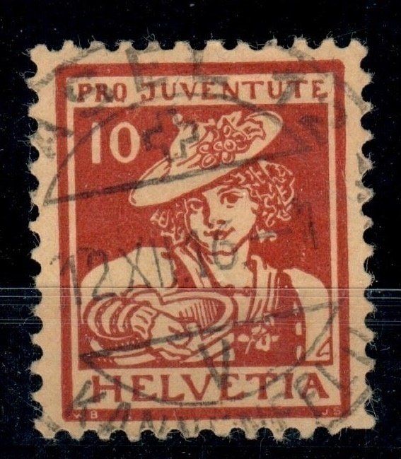 Alle Briefmarken: CH - Pro Juventute - SBK Nr. J6 - Basel 12 – Gebraucht aus Rombach von VENTIS-Auktionen