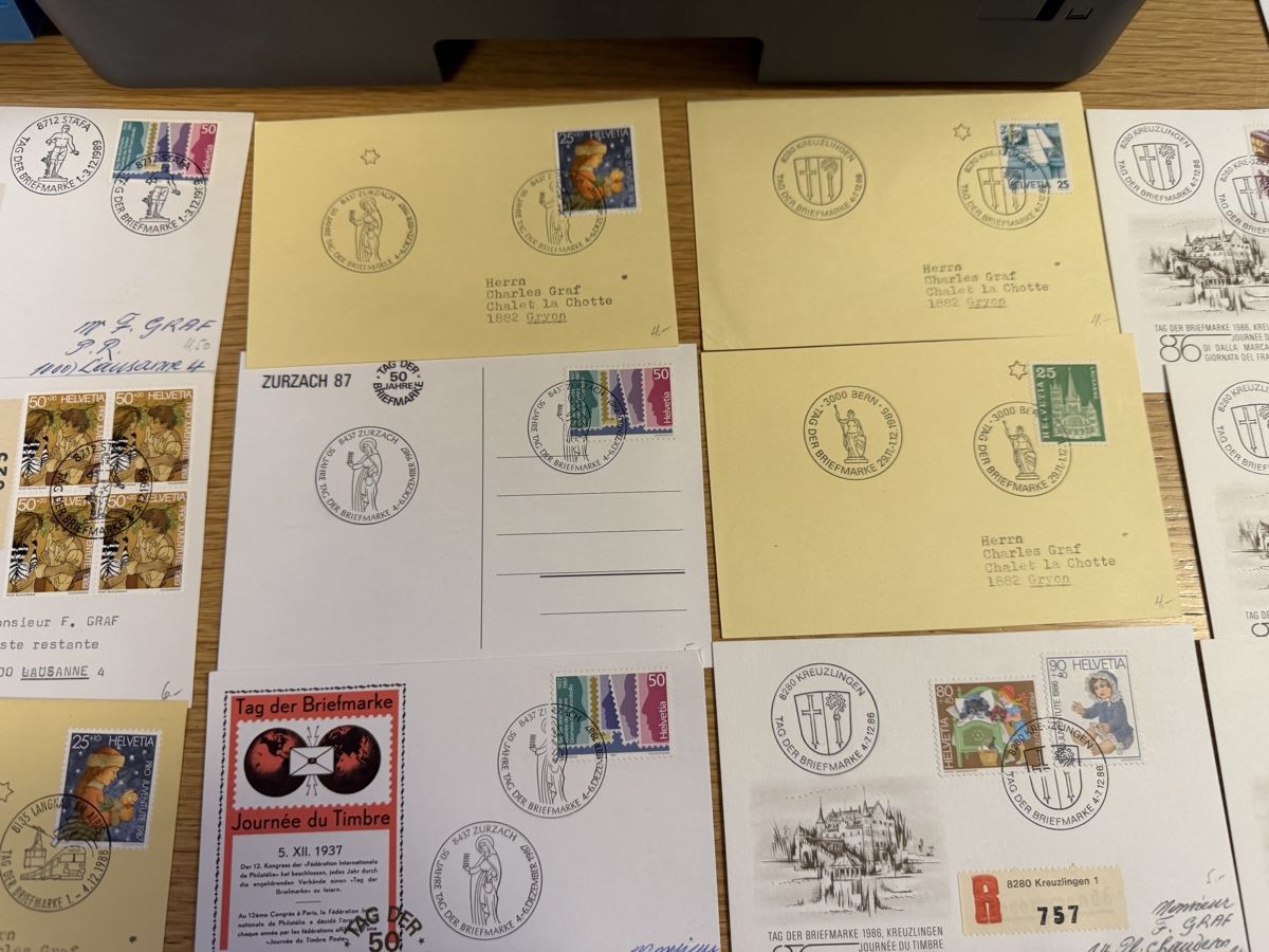 Alle Briefmarken: 27 Karten Tag der Briefmarken  – Neu (gemäss Beschreibung) aus Murgenthal von Tina_4055 3